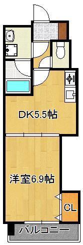 サンメゾン清水(1DK/1階)の間取り写真
