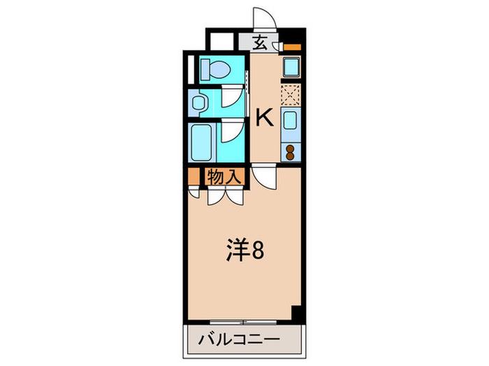 レガーロ(1K/5階)の間取り写真