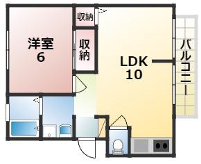 メゾンアヴァンセ(1LDK/2階)の間取り写真