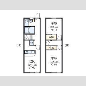 レオパレス東(2DK/1階)の間取り写真