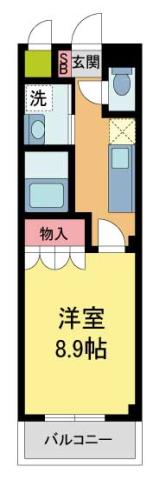 FIORE(1K/2階)の間取り写真