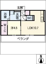 サンシャインヒルズ上挙母(1LDK/3階)の間取り写真