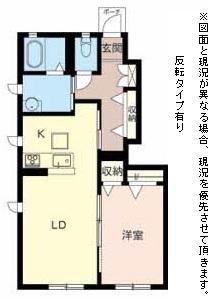 シャーメゾン メイプル(1LDK/1階)の間取り写真