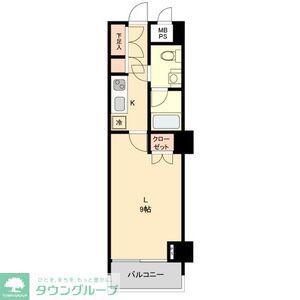 スクエア名駅南(1K/3階)の間取り写真
