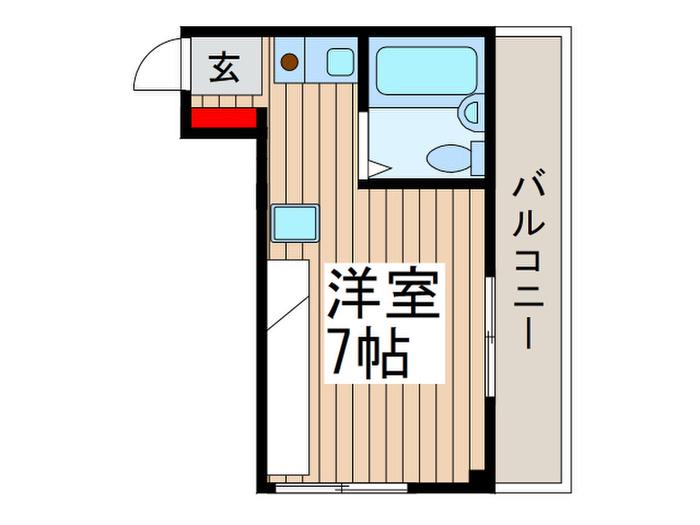 パレスフイールド市川南(ワンルーム/4階)の間取り写真