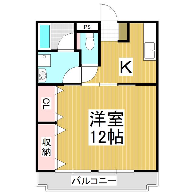 LIMPIA桔梗(1K/3階)の間取り写真