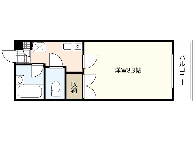第2中福ビル(1K/2階)の間取り写真