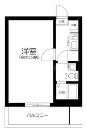GLUCK船橋(1K/3階)の間取り写真