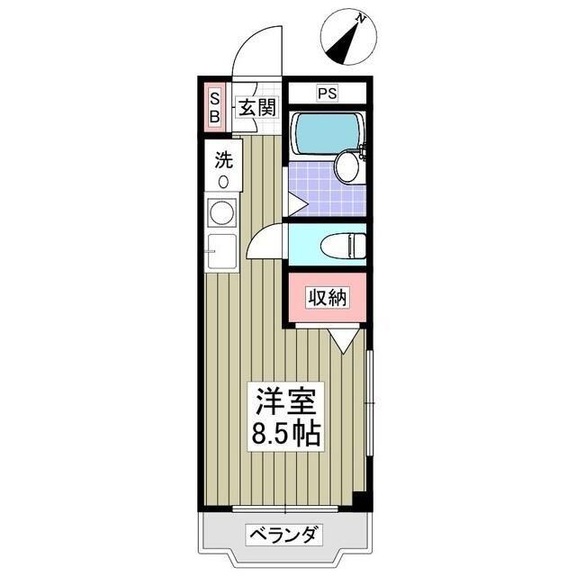 第3関根ビル(ワンルーム/3階)の間取り写真