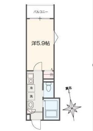 TOIVE新小岩(1K/1階)の間取り写真