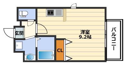 セゾンラトゥールMIYAKOJIMA(ワンルーム/2階)の間取り写真