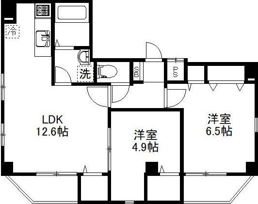 EPガーデン緑(2LDK/6階)の間取り写真