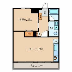 コンフォール(1LDK/3階)の間取り写真