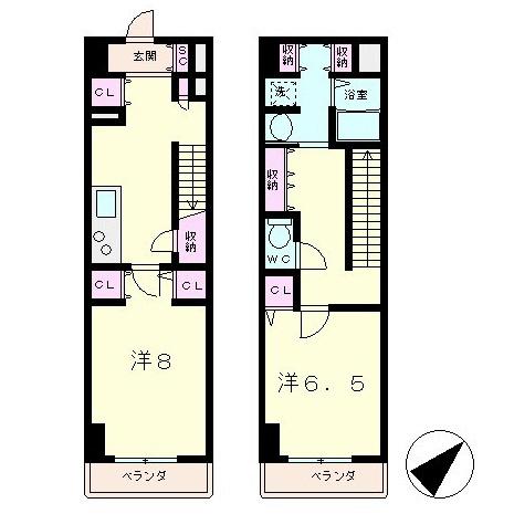 KDXレジデンス南草津(2DK/13階)の間取り写真