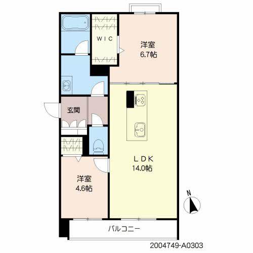 シャーメゾン藤崎宮(2LDK/3階)の間取り写真