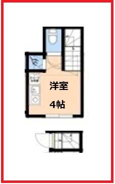 トーキョーベータ西新井大師西7(ワンルーム/2階)の間取り写真