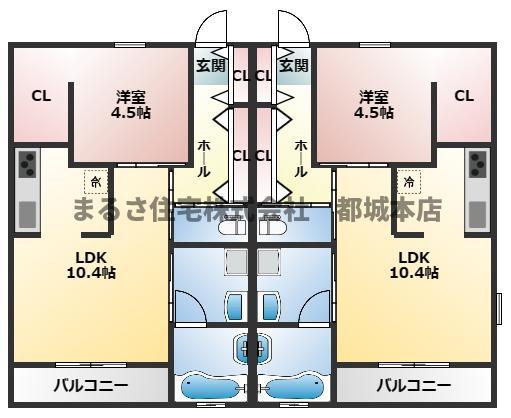 AVALON III(1LDK/2階)の間取り写真