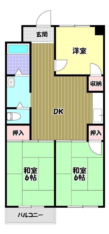 SAMURAIマンション(3DK/5階)の間取り写真
