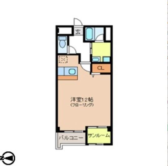 ファイブシティ(ワンルーム/9階)の間取り写真