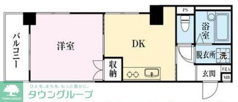 プラスム荻窪(1DK/2階)の間取り写真