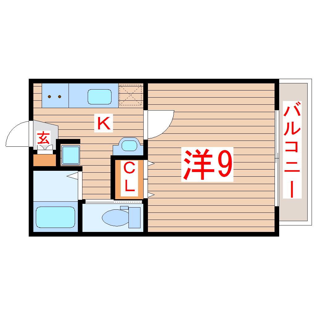 リバブルハイツIV(1K/3階)の間取り写真