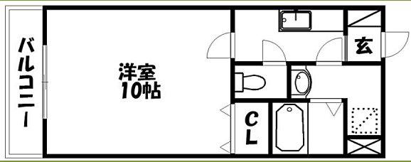 たちばな弐番館(1K/3階)の間取り写真