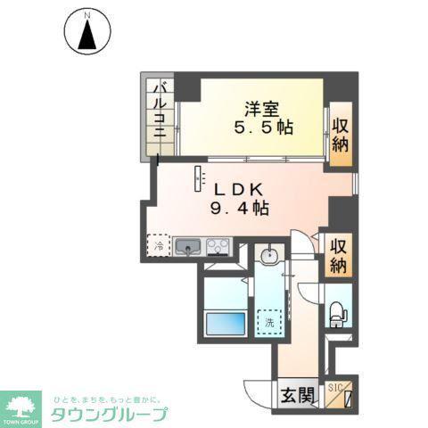 エム・ヒルズ(1LDK/2階)の間取り写真