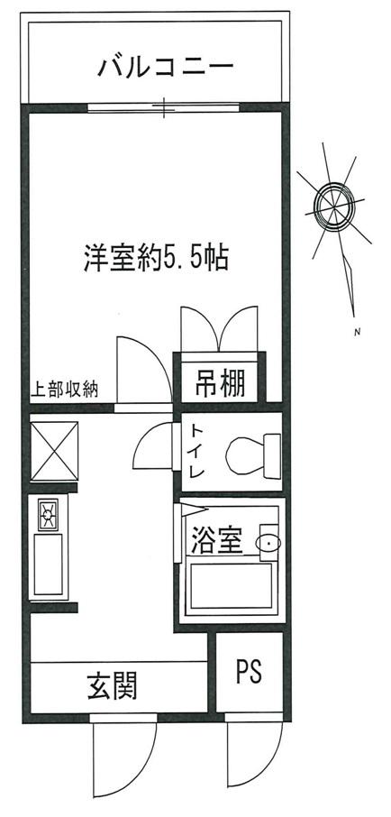 クリスタルカーサII(1K/3階)の間取り写真