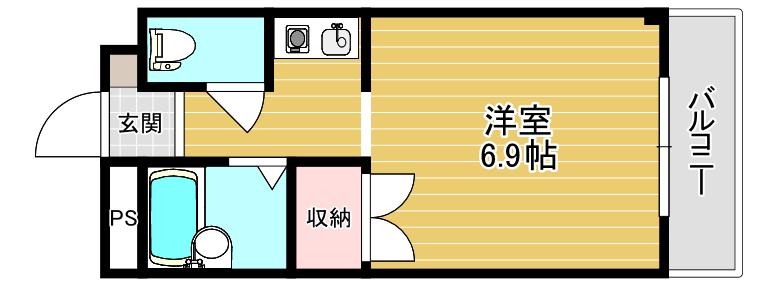 メゾンリヴェールII(1K/3階)の間取り写真
