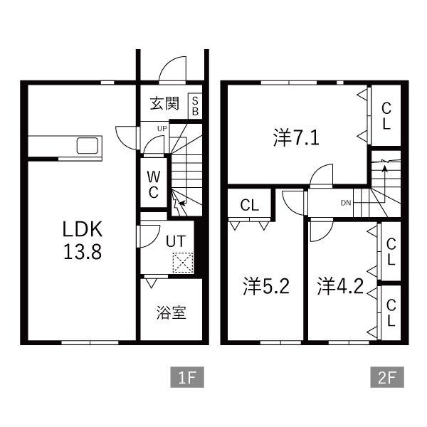 PROGRESS III(3LDK/1階)の間取り写真