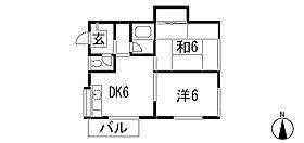 ハイツ雅(2DK/2階)の間取り写真
