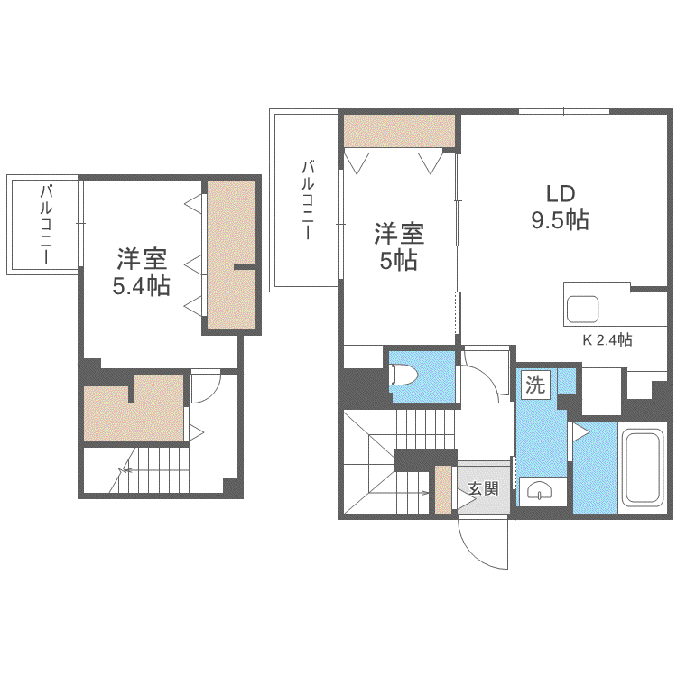LEIALII511(2LDK/3階)の間取り写真
