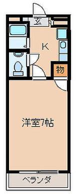 組坂ビル5(1K/4階)の間取り写真