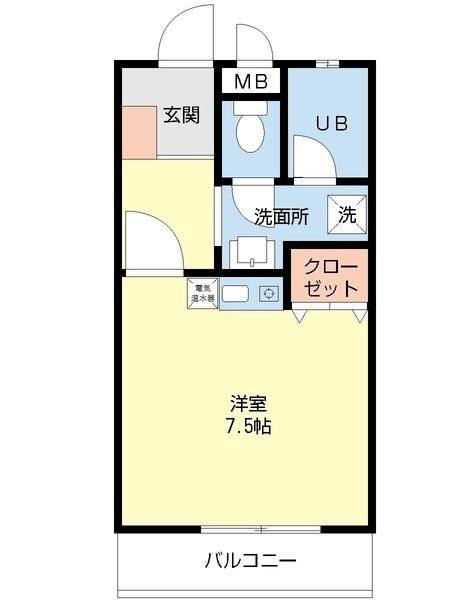 DSパークレジデンス大濠(ワンルーム/5階)の間取り写真