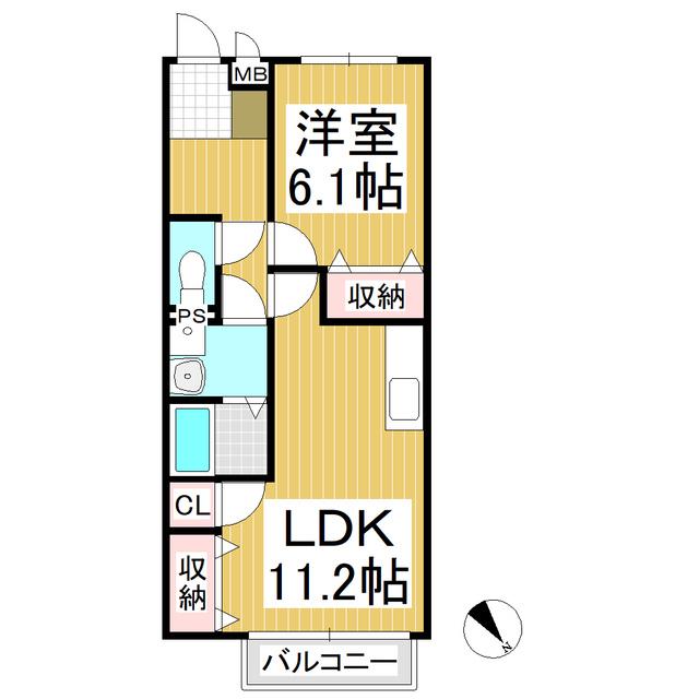 サープラス寿A(1LDK/1階)の間取り写真