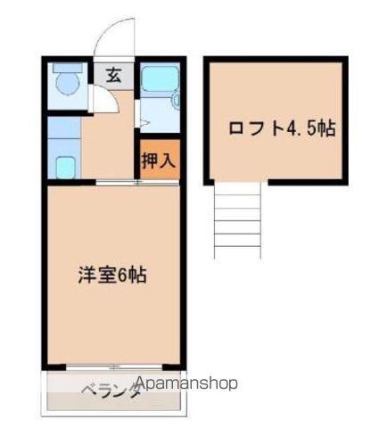 レジデンス三重野(1K/2階)の間取り写真