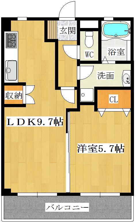 エコノ・テレステーション11(1LDK/4階)の間取り写真