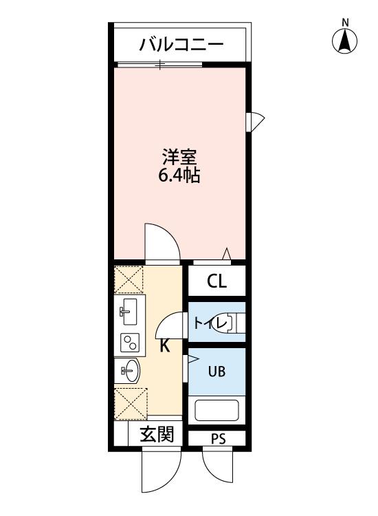 MSS7229(1K/3階)の間取り写真