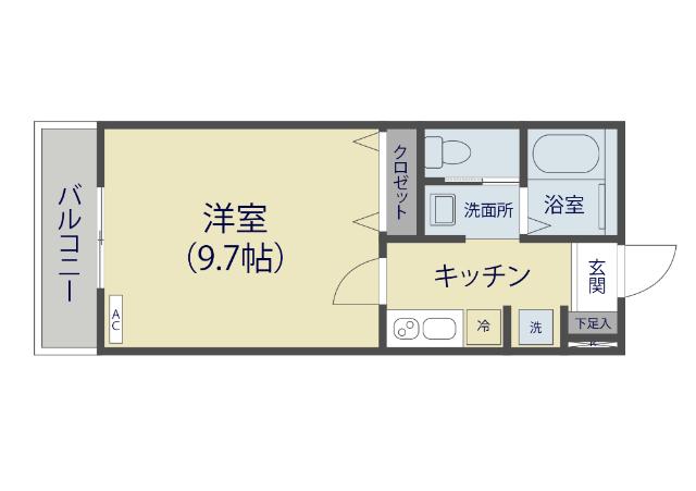 SERENA II(1K/1階)の間取り写真