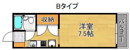 アビヨンKAB1(1K/3階)の間取り写真