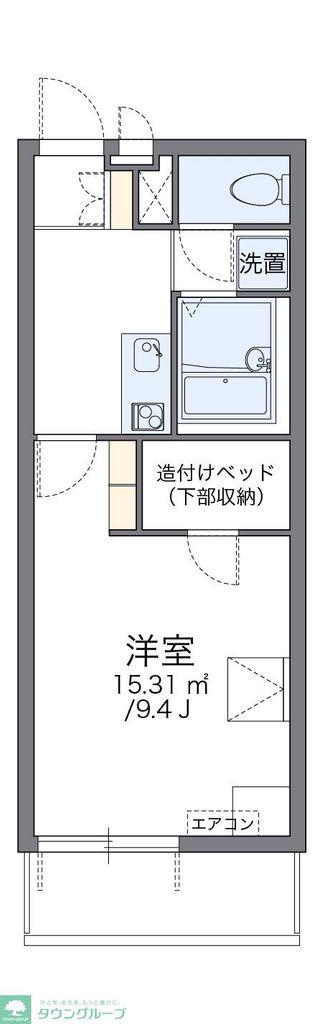 レオパレス加島サザンフェイス(1K/2階)の間取り写真