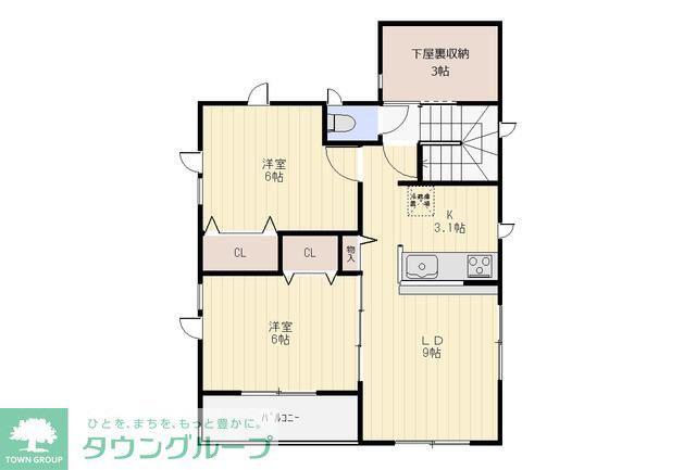 美ーMING相原I(2LDK/2階)の間取り写真