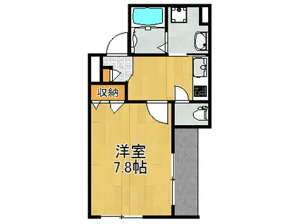 クラシーズIII(1K/1階)の間取り写真