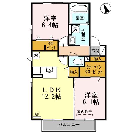 ドリーム・キャンパスIII(2LDK/2階)の間取り写真