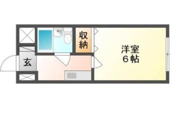 ロイヤルマンション(1K/3階)の間取り写真