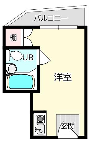 グローバル槻木(ワンルーム/1階)の間取り写真
