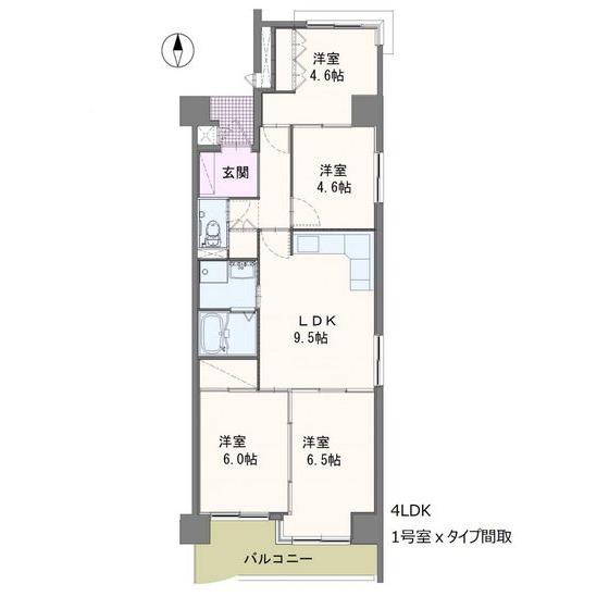 セントラルパレス(4LDK/5階)の間取り写真