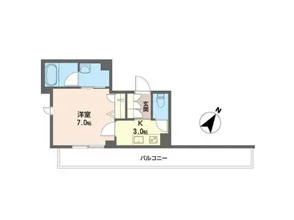 ジャルダン アズール(1K/1階)の間取り写真