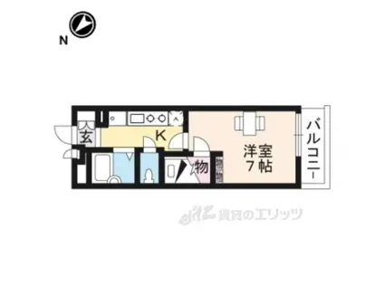 レオパレス暁(1K/1階)の間取り写真