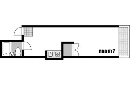 サンシャイン十日市(1DK/3階)の間取り写真